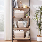 OIASKET Storage Baskets for Organizing, Woven Baskets for Shelves, Rectangle Decorative Organizer for Storage Clothes, Toy, Books, Towels Nursery Bins 3 Pack (Gradient Yellow, 13"x9.85"x8.7")