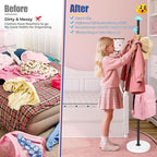 Heavy-Duty Kids Coat Rack - 6 Decorative Hooks, Easy to Assemble Metal Organizer - Tenant Friendly, Space Efficient for Coats, Hats, Bags in Children's Room