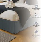 Utopia Bedding King Bed Skirt - Soft Quadruple Pleated - Easy Fit with 16 Inch Tailored Drop - Hotel Quality, Shrinkage and Fade Resistant (King, Grey)