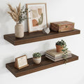 Acovy 30 Inch Floating Shelves,9.3" Deep Floating Shelf Wall Mounted,30 Inch Wall Book Shelves for Home Decor,Large Long Deep Hanging Shelves for Bathroom Office Laundry Living Room Bathroom,Walnut