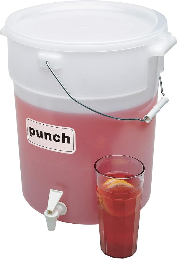 Cambro DSPR6148 SIX-GALLON (22,7 L) BEVERAGE DISPENSER, White, 22 Quart Case of 1