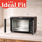 Gourmia Toaster Oven - 6-Slice Capacity, Digital Display, Black