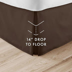 Linen Market Bed Skirt - Ultra Soft Microfiber - Easy Fit with 14 Inch Tailored Drop - Hotel Quality, Shrinkage & Fade Resistant - Bed Cover - Twin XL Bed Skirts - Bedroom Décor - (Twin XL, Chocolate)