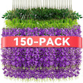 Alotiki 150 Pack Wisteria Hanging Flowers,Fake Hanging Flowers,Wisteria Artificiales Garland for Home Wedding Arch Floral Party Garden Ceremony Outdoor Decor,3.6 Feet Long(150,Purple)