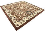 Unique Loom Espahan Collection Area Rug - Cape Cod (7' 10" Square, Brown/ Beige)