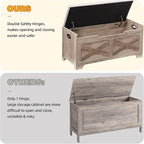 GAOMON Storage Chest, Lift Top Storage Trunk with 2 Safety Hinges, Barn Style Organizer, Wooden Entryway Bench with Seat Cushion, Large Storage Chest for Entryway, Bedroom, Living Room