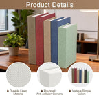 uxcell Decorative Books, 10.6 x 6.7 Linen Fake Books for Decoration Faux Decor Book for Modern Aesthetic Home Office Coffee Table Shelf Desktop Display, Grey White