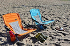 Nice C Chair Beach, Low Beach Chair, Sling, Folding, Portable, Concert, River, Beach Seat, Sillas de Playa, for Adults, Kids, Boat, Sand Chair with Cup Holder & Carry Bag (1 Pack of Orange)
