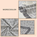 Grey Couch Cover Blanket Cute Geometrical Jacquard Washable Sofa Cover for Extra Large Furniture for 3 Cushion Sofa L Shaped Sectional Couch Blanket 71"x 118"
