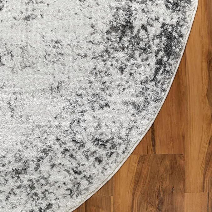 Vintage Luxury Grey Blue Gold Abstract Geometric Texture Oval Area Rug 7x10 for Living Room Bedroom Dining Room Minimalist Bordered Large Rugs Nursery Dorm Kitchen Entryway Soft Non Skid Floor Carpet