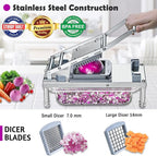 Vegetable Chopper Veggie Cutter Onion Food Dicer with Container 8 Blades
