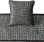 The HomeCentric King/Queen/Twin Blue & Grey Designer King 90"x18" Bed Runner Without Pillow Cover, Animal Mystery Bed Scarf on Silk Fabric - Animal Mystery