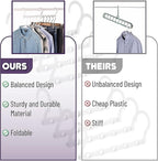 Mr. Pen- Space Saving Hangers, 8 pcs, 360° Rotating Hooks, Magic Cascading Hanger Organizer with 5 Enclosed Slots, Closet Organizers and Storage for Clothes, College Dorm Room Essentials