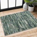 2x3 Modern Abstract Rug for Entryway, Dark Green Super Soft Small Area Rug, Washable Non-Slip Kitchen Rugs, Low-Pile Mat for Kitchen, Bedside, Indoor Door Mat