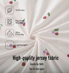 SDY Jersey Cherry Bassinet Sheets for Baby Girls,32 "x 16 "x 4", 2 Pack,Pink Cute Kawaii Standard Oval/Retangle Fitted Bassinet Sheets for Toddler,Super Soft Breathable