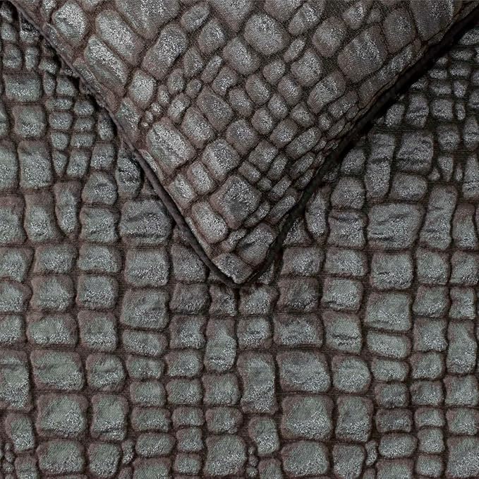 The HomeCentric King/Queen/Twin Blue & Grey Designer King 90"x18" Bed Runner Without Pillow Cover, Animal Mystery Bed Scarf on Silk Fabric - Animal Mystery