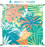 WIWIGO Beach Blanket Waterproof Sandproof Beach Mat 79" X 83"/10'x9'for 2-8 Adults Quick Drying Outdoor Picnic Mat Beach Accessories for Travel, Camping, Hiking