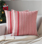 Christmas Pillow Covers 22x22 Inch Set of 2, Farmhouse Boho Christmas Decorative Couch Pillow Cases, Navy Blue Accent Pillows of Bed, Sofa Bedroom Living Room Home Decor Cushion Cove