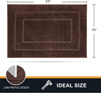 PURRUGS Dirt Trapping Door Mat 34" x 59", Non-Slip/Skid Machine Washable Entryway Area Rug, Dog Doormat, Super Absorbent Welcome Mat for Muddy Wet Shoes and Paws, Brown