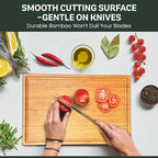 Bamboo Cutting Board for Kitchen - 18" Extra Large Wooden Cutting Board, Heavy Duty Chopping Board with Side Handles, Deep Juice Groove, Reversible Charcuterie & Cheese Board for Meat and Serving