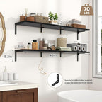Fun Memories Deep Floating Shelves, 48W x 8D Floating Shelves Set of 2