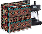 Aztec Style Coffee Maker Cover For Kitchen With Top Handle Waterproof Dust Appliance Cover Suitable For Most Coffee Machine Models Tribe Pattern