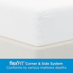 AllerEase Waterproof Mattress Protector Stain Protection Queen Size Allergen Barrier Hot Water Washable Machine Washable Durable Zippered Knit Mattress Cover Stretch Corners (White)