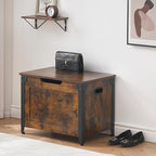 GAOMON Storage Chest, Wooden Storage Trunk with Metal Frame, Entryway Shoes Bench, Large Storage Organizer, Modern Style Lift-Top Storage Chest with Safety Hinge for Bedroom, Living room