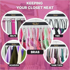 2 Pack Tank Top Hangers Space Saving, Bra Hangers for Closet Organizer, Bra Organizer for Closet, Space Saving Organizers and Storage for Dorm & Apartment for Tankto (Black)