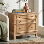 Merax 27.3 Inch Solid Wood Nightstand, Mid Century Modern Night Stand