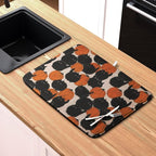 Happy Halloween Dish Drying Mat for Kitchen Counter 16x18 Inch Cute Pumpkin Black Cat Trick or Treat Drying Mats Large Microfiber Absorbent Dish Rack Pad for Coffee Bar Sinks Home Accessories