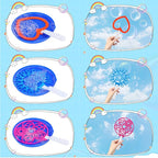 Large Bubble Wands Set with Tray for Kids Toddlers, 12 PCS Plastic Big Giant Bubble Wand Kit Toys Bulk for Summer Outdoor Playtime Activity Party Favors Gifts Birthday Games