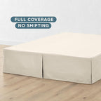 Bare Home Queen Bed Skirt - 15-Inch Tailored Drop Easy Fit - Bed Skirt for Beds - Center & Corner Pleats (Queen, Sand)