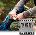 GWCASE Display Case for 66+ Pocket Knives. Folding Holder, Butterfly Storage Organizer, Knives Roll Collection Pouch Carrier Bag for Survival Tactical Outdoor for EDC Mini -Grey
