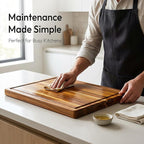 Bellsal Extra Large Teak Wood Cutting Board 20inch for Kitchen Charcuterie Board Heavy Duty Non Slip Feet Over Sink Butcher Block Chopping Board Nice Solid Thick Wooden Juice Groove XXl large Hardwood