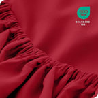 Bare Home 2-Pack Fitted Bottom Sheets Split King - Premium 1800 Ultra-Soft Microfiber - Deep Pocket - 4 Twin XL Fitted Sheets (Split King, Red)
