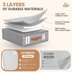 4 Pack Bed Sheet Organizers and Storage(King &Queen Size) with an Elastic Strap, Foldable Closet Linen Sheet Storage Container, Sheet Set Box for Blankets, Duvet Covers and Pillowcase, Grey