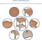 Jeco 3 Piece Rocker Wicker Chair Set