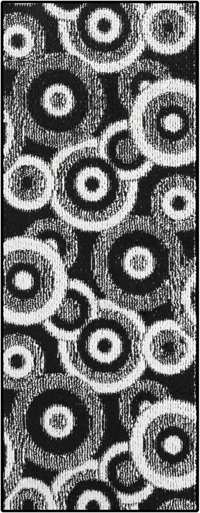 Custom Size Black Hallway Runner Rug | Cut to Length 2'3" x 8' (Runner) | Non-Slip & Machine Washable | REMNAZ