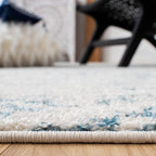 SAFAVIEH Tulum Collection Runner Rug - 2' x 9', Ivory & Turquoise, Moroccan Boho Tribal Design, Non-Shedding & Easy to Clean, Ideal for Living Room, Hallway, Foyer, Entryway, Bedroom (TUL272E)