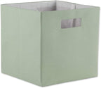 DII Collapsible Polyester Storage Cube, Solid, Lightweight and Durable, Small Square, 11x11x11, Mint