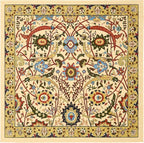Unique Loom Espahan Collection Area Rug - Cape Cod (8'Square, Cream/ Black)