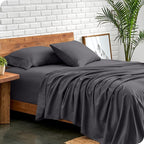 Bare Home Twin XL Sheet Set - College Dorm Size - Luxury 1800 Ultra-Soft Microfiber Twin Extra Long Bed Sheets - Deep Pockets - Easy Fit - Extra Soft - 3 Piece Set (Twin XL, Forged Iron Grey)