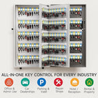 360-Key Smart Key Lock Box, Wall-Mount Key Cabinet with Key Management App(Track Key Borrow/Return), Keypad, Bluetooth & WiFi Unlock (Sold Separately) for Commercial, School, Rental, Office