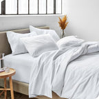 Bare Home King Sheet Set - Luxury 1800 Ultra-Soft Microfiber King Bed Sheets - Double Brushed - Deep Pockets - Easy Fit - 4 Piece Set - Bedding Sheets & Pillowcases (King, White)