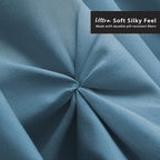 Nestl Blue Heaven Twin Bed Skirt - Pinch Pleat, 14" Drop, Microfiber