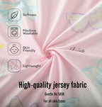 Jersey Butterfly Bassinet Sheets for Baby Girls,32 "x 16 "x 4", 2 Pack,Pink Cute Kawaii Standard Oval/Retangle Fitted Bassinet Sheets for Toddler,Super Soft Breathable