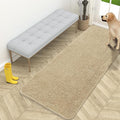 OLANLY Dog Door Mat for Muddy Paws 59x24, Absorbs Moisture and Dirt, Absorbent Non-Slip Washable Doormat, Quick Dry Chenille Mud Mat for Dogs, Entry Indoor Entryway Carpet for Inside Floor, Beige
