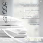 Mayfair Linen 100% Cotton Sheets King Size Bed Set - 500 Thread Count Sheets King Size 4 PC Set (White), Soft, Cooling, Hotel-Quality 16" Deep Pocket Cotton Bedsheet for Hot Sleepers
