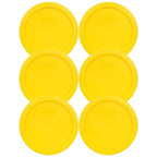 Pyrex 7201-PC 4 Cup Meyer Lemon Yellow Food Storage Replacement Lids (6-Pack) - Made in USA